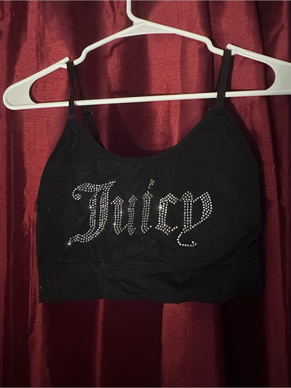 Juicy Couture Black Rhinestone Logo Camisole